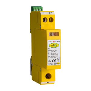 320002 – Type 2+3, single module, 2 pole with replaceable modules, window indication and remote contacts