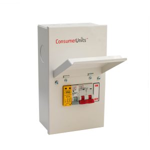 SY2DMS/ENCMET/M - Type 2+3 surge device, 100A main switch, complete in a metal enclosure with a 32A MCB
