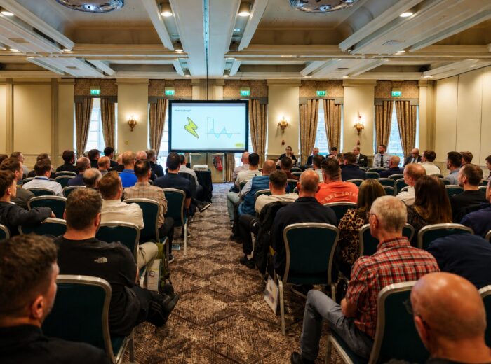 Kirsty Johnson MIET leading a seminar on surge protection.