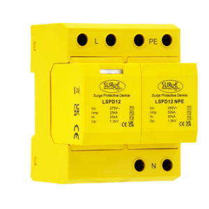 LSPD12 - T1,2&3 SP&N, 25kA per pole, lightning and surge device
