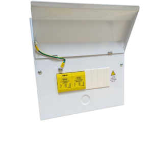 LSPD12ENCMET - T1,2&3 SP&N, 25kA per pole, lightning and surge device in a 8 way metal enclosure
