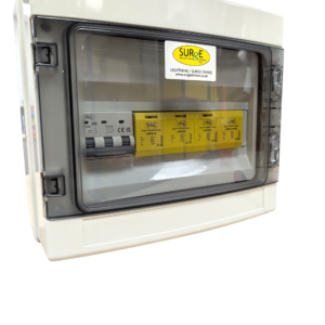 LSPD14ENCM - T1,2&3 TP&N, 25kA per pole, lightning and surge device in a 12 way polycarbonate enclosure with 63A MCB