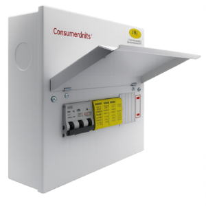 LSPD24ENCMETM - T1,2&3 TP&N, 12.5kA per pole, lightning and surge device in a 8 way metal enclosure with 63A MCB