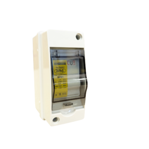 SPD1ENC - T2&3 SP&N, single module surge device in a 2 way polycarbonate enclosure