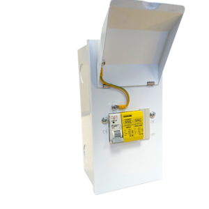 SPD2ENCMETM - T2&3 SP&N surge device in a 4 way metal enclosure with 32A MCB